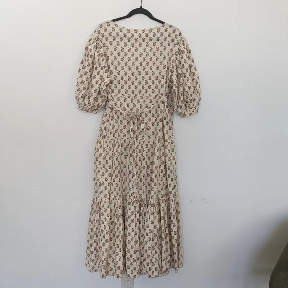 Daughters of India Zuri Maxi Wrap Peony Dress XL - Picture 3 of 10